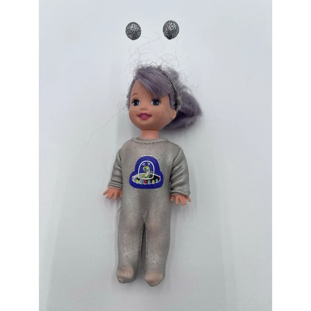 1994 Vintage Mattel Space Silver Alien Halloween Costume Kelly Barbie Doll